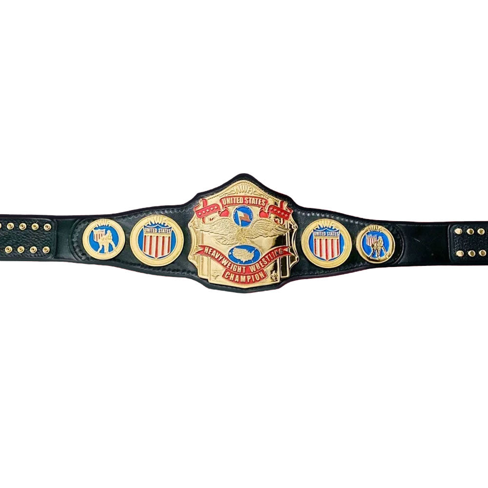 Wrestling championship belt with U.S. flag design