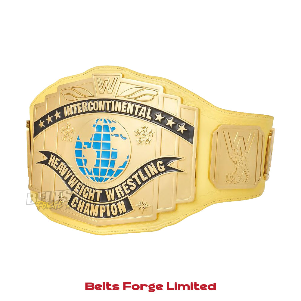 Yellow WWE Intercontinental Championship Replica Title Belt
