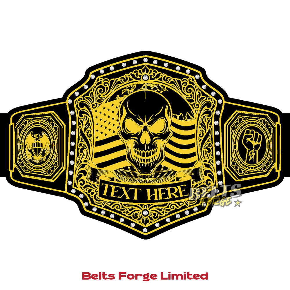 Custom Skull Wrestling Championship Belt