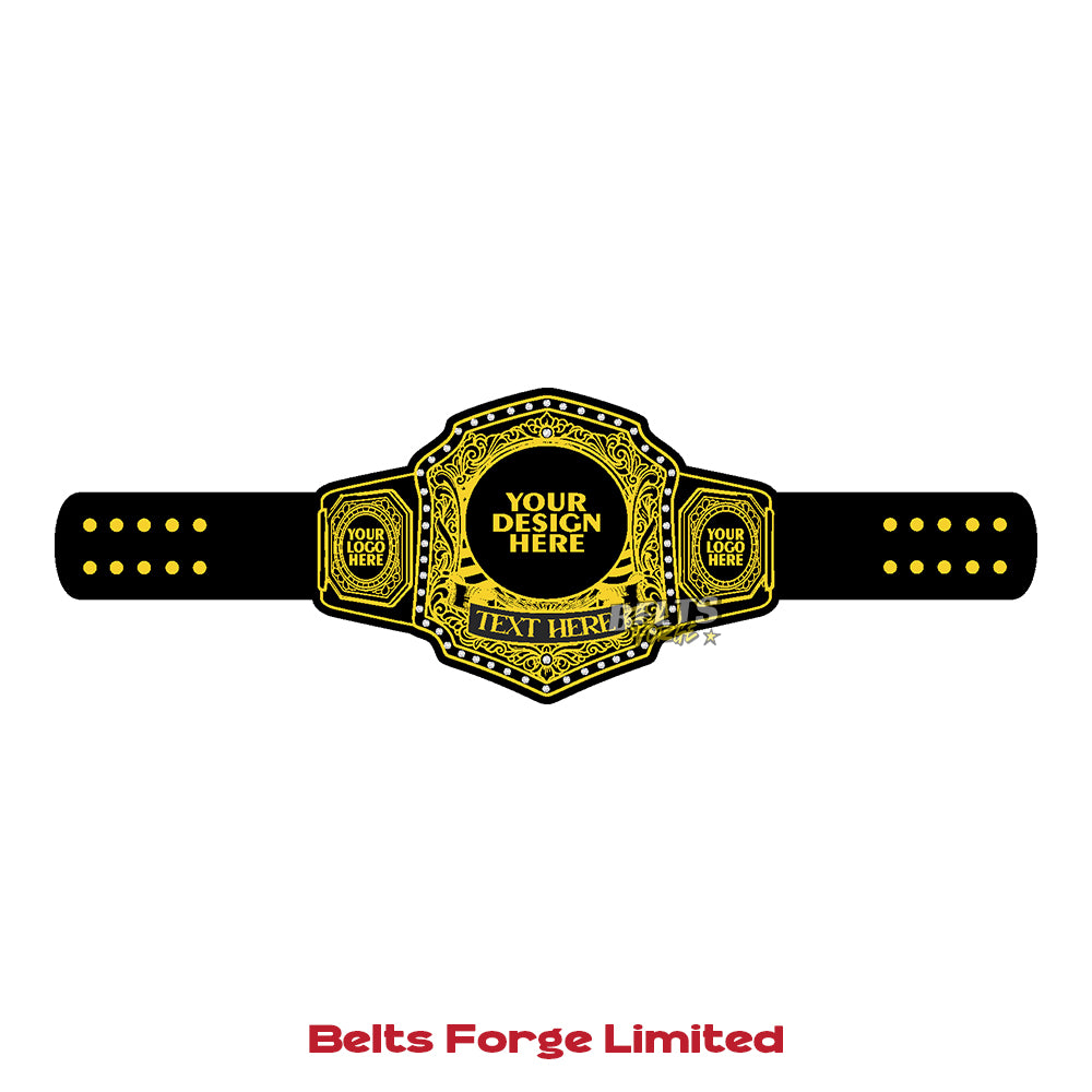 Personalized Championship Wrestling Title with Logo & Text
