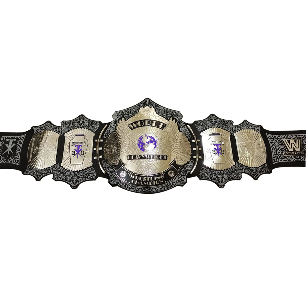 Wrestling championship belt with detailed design