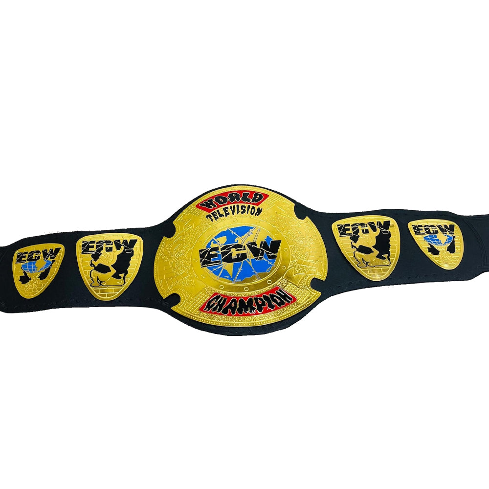 Wrestling championship belt with ECW logos