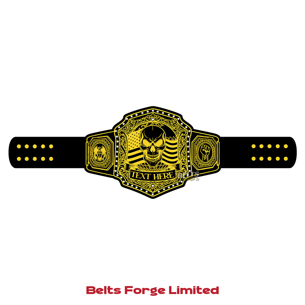 Custom Skull Wrestling Championship Belt
