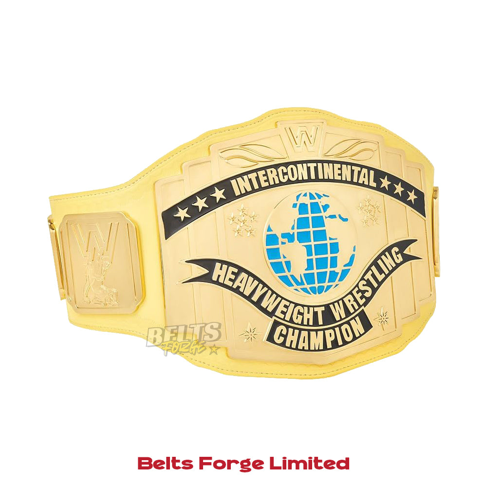 Yellow WWE Intercontinental Championship Replica Title Belt