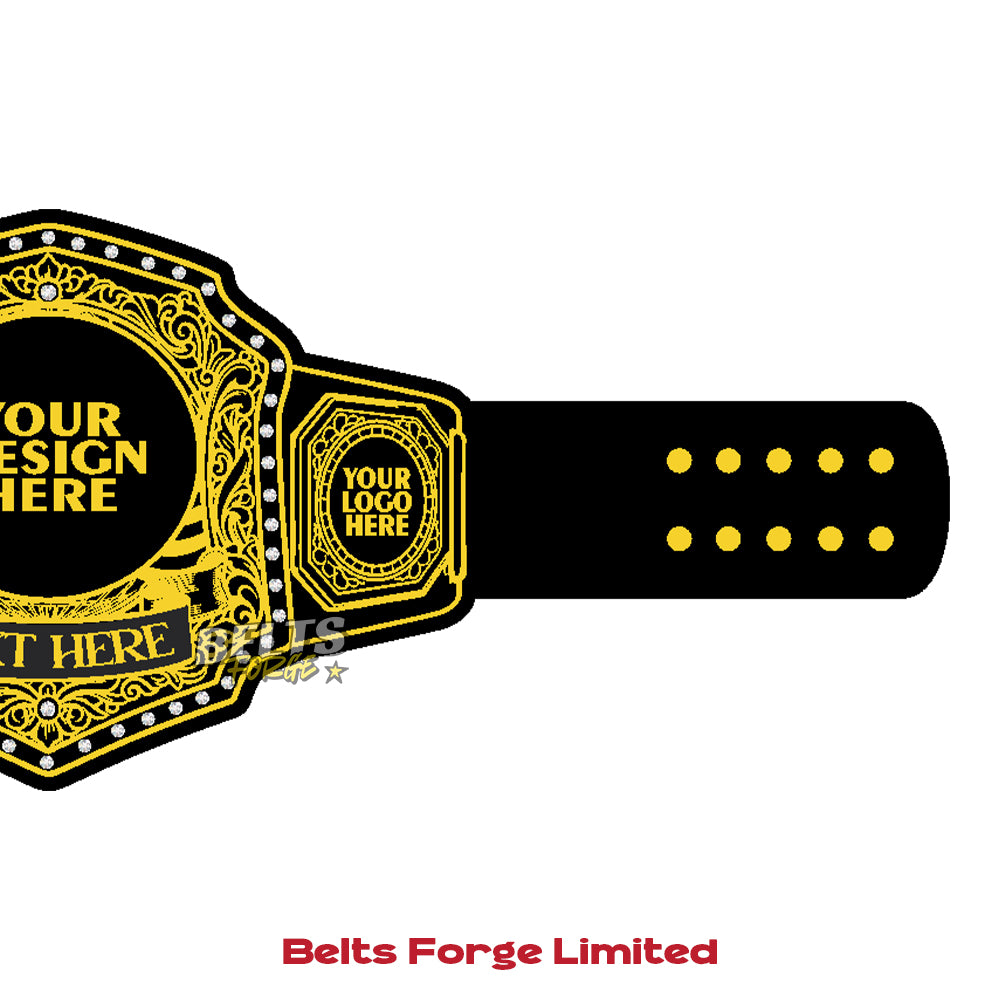 Personalized Championship Wrestling Title Belt with Logo & Text