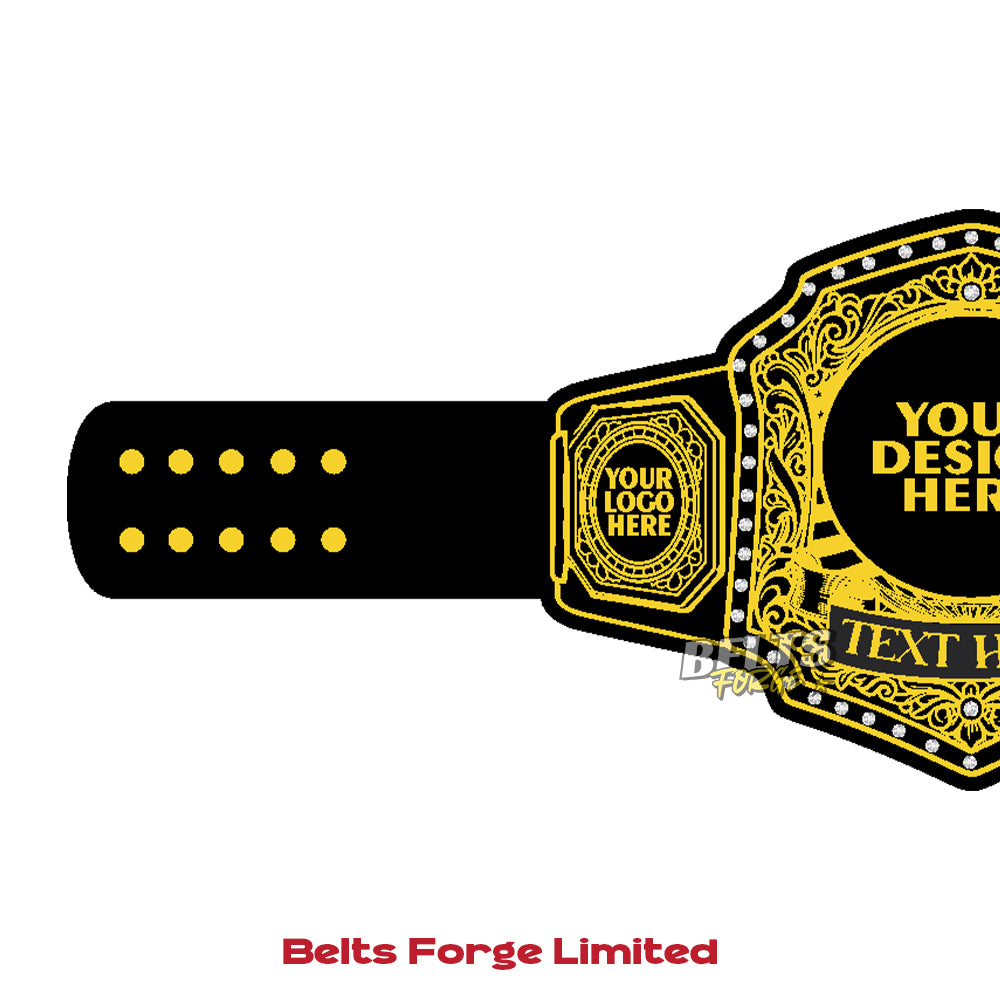 Personalized Championship Wrestling Title Belt with Logo & Text