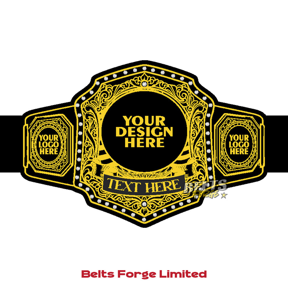 Personalized Championship Wrestling Title Belt with Logo & Text