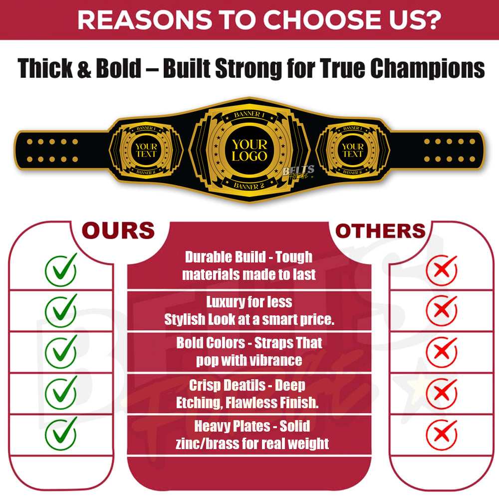 Custom Heavyweight Championship Title Award Belt