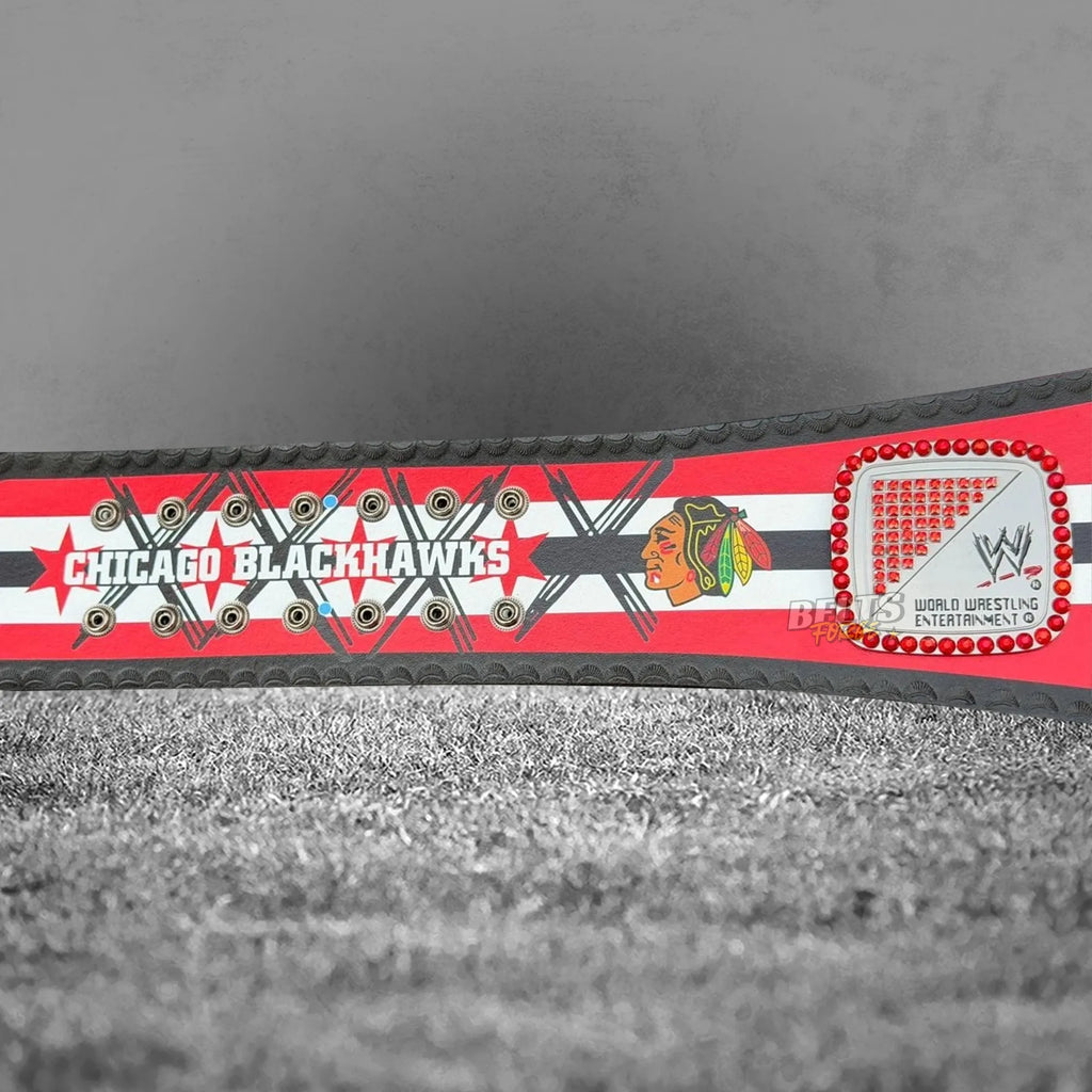 CM Punk Championship Belt center plate close-up showing Punk x Lightning Fist logo design