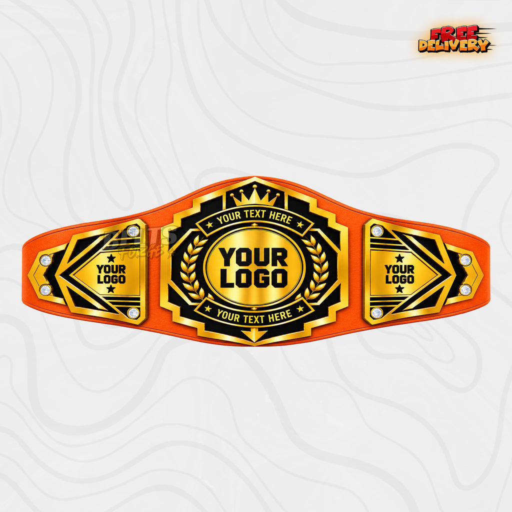 Custom Gold Eagle Championship Belt, 7 Strap Colour Options