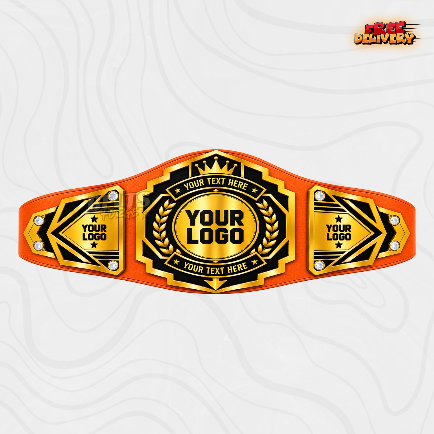 Custom Gold Eagle Championship Belt, 7 Strap Colour Options