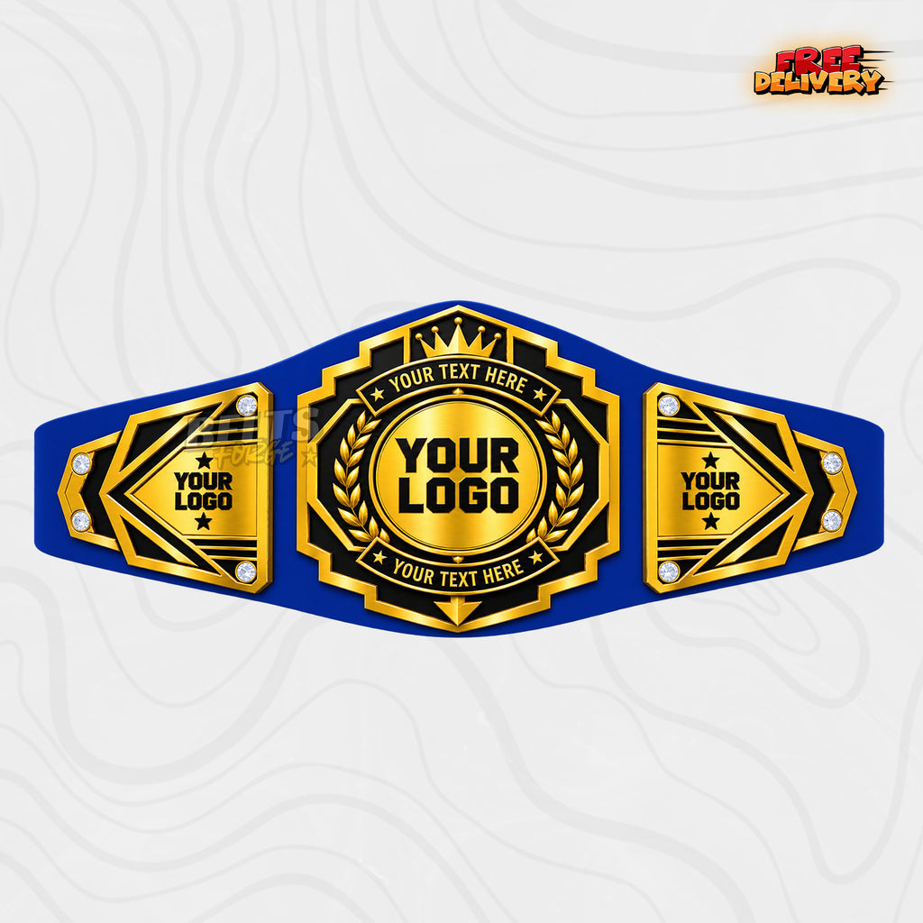 Custom Gold Eagle Championship Belt, 7 Strap Colour Options