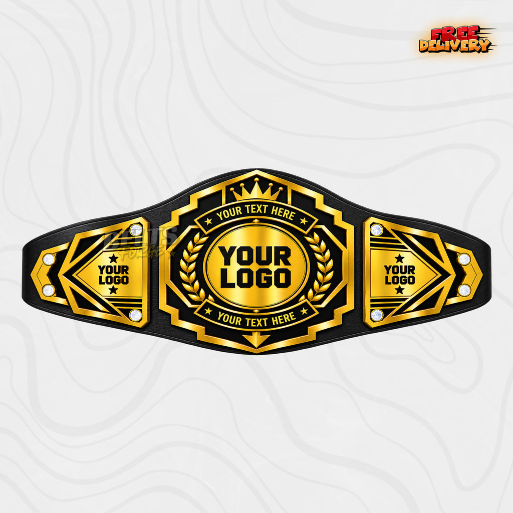 Custom Gold Eagle Championship Belt, 7 Strap Colour Options