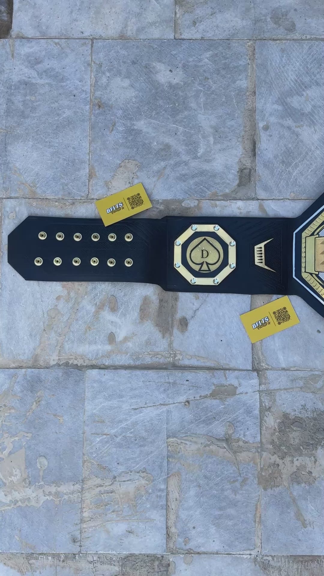 Custom MMA Style Championship Belt, Double-Layer Lettering Built for a Client