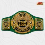 Custom Gold Eagle Championship Belt, Multi-Colour Strap Options - Image 3