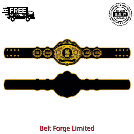 Wrestling fan championship belt with personalized design