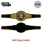 Two tone championship belt with silver and gold award design