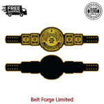 Custom winged eagle wrestling belt with personalized design