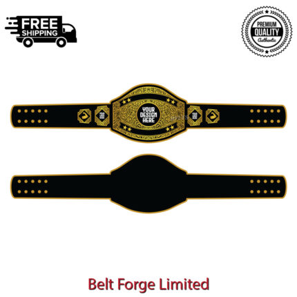 Wrestling promotion championship belt with intercontinental style design
