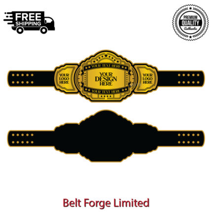 Design your own championship belt with custom logo text and colors