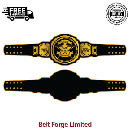 Custom championship award belt with premium personalized design