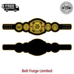 Personalized heavyweight award belt with custom name and logo