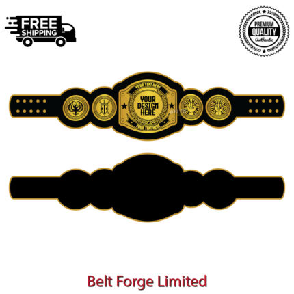 Personalized heavyweight award belt with custom name and logo
