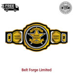 Silver & Gold Custom Championship Belt – Premium Two-Tone Award - Image 4