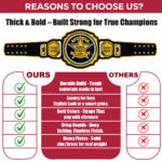 Silver & Gold Custom Championship Belt – Premium Two-Tone Award - Image 5