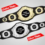 Custom 5-Plate Championship Belt, Gold or Silver Brass Design - Image 2
