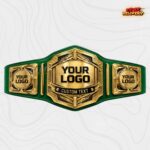 Custom Art Deco Hexagon Championship Belt, Modern Geometric Design - Image 2