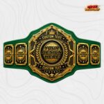Custom World Globe Crown Championship Belt, Ruby Gem Detailing - Image 2