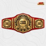 Custom Royal Crown Baroque Scroll Championship Belt, Acanthus Engraving - Image 3