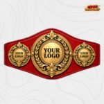 Custom Laurel Fleur-de-Lis Medallion Championship Belt, Wreath Design - Image 3