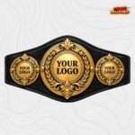 Custom Laurel Fleur-de-Lis Medallion Championship Belt, Wreath Design