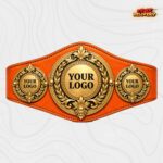 Custom Laurel Fleur-de-Lis Medallion Championship Belt, Wreath Design - Image 5