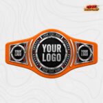 Custom Silver Ruby Round Championship Belt, Diamond Side Plate Design - Image 4