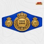 Custom Royal Crown Medallion Championship Belt, Round Plate Design - Image 4