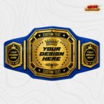 Custom Crown Star Arc Championship Belt, Gold-Plated Brass with Custom Text - Image 5