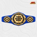 Custom Gold Octagon Championship Belt, Round Medallion and Star Plates - Image 5