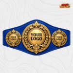 Custom Laurel Fleur-de-Lis Medallion Championship Belt, Wreath Design - Image 4