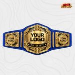 Custom Art Deco Hexagon Championship Belt, Modern Geometric Design - Image 5