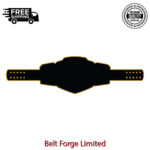 Custom Heavyweight Championship Title Award Belt, Gold-Plated Brass Plates and Genuine Leather Strap - Image 3