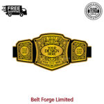 Custom Heavyweight Championship Title Award Belt, Gold-Plated Brass Plates and Genuine Leather Strap - Image 4