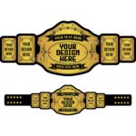 Custom Personalized Championship Belt, Gold-Plated Brass Design - Image 4