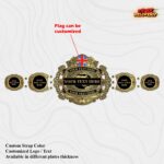Custom MMA wrestling championship belt with Victorian gold design