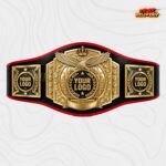Custom eagle championship belt with crown and globe design