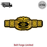 Custom Heavyweight Award Belt, Gold-Plated Brass & Genuine Leather - Image 4