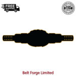 Custom Heavyweight Award Belt, Gold-Plated Brass & Genuine Leather - Image 3
