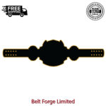 Luxury Custom Championship Belt, Personalized Gold-Plated Brass Plates and Genuine Leather Strap - Image 3